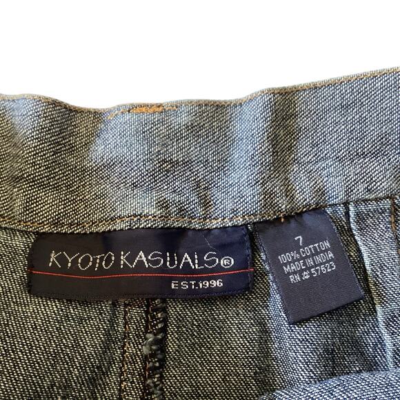 Kyoto Kasuals Long Denim Skirt - Picture 3 of 5